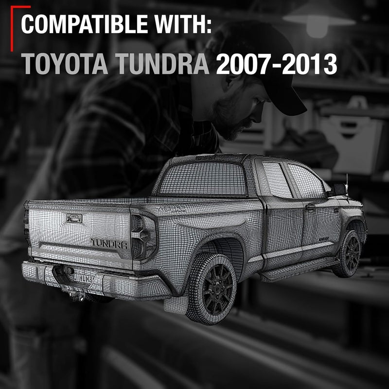 T1A Tailgate Handle Assembly Replacement - Compatible with 2007-2013 Toyota Tundra - Liftgate Latch in Textured Black, Plastic No Rear Camera Hole - OEM 69090-0C040, 81213 - Image 4